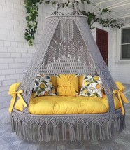 Macrame Double seat Swing Chair, Macrame Swing Chair, Macrame swing, Macrame Ham - £542.66 GBP