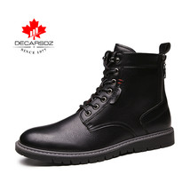 Sdz men boots 2021 autumn winter fashion shoes men casual boots men new lace up leather thumb200