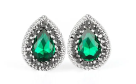 Paparazzi Debutante Debut Green Post Earrings - New - £3.52 GBP