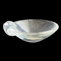 Steuben Snail Scroll Art Glass Olive Ashtray Bowl David Hills 6-3/8&quot; Signed - $35.17