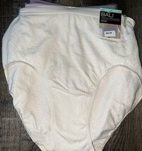 Bali ~ 3-Pair Womens Brief Underwear Panties Stretch Nylon Microfiber (A) ~ 8/9 - £19.46 GBP