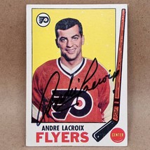 Andre Lacroix 1969-70 Topps #98 w/ Stamp NHL Philadelphia Flyers SIGNED AUTO - £15.85 GBP