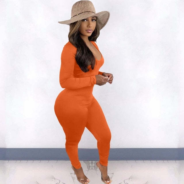 Solid Stretchy Push Up One Piece Sport Jumpsuit Item image 6