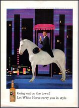 1950s White Horse Scotch Whiskey PRINT AD &quot;Goling Out Of Town?&quot; BX1 - $6.64
