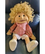 Folkmanis Hand Puppet Girl Blonde Curly Hair 26&quot; Full Body Ventriloquist... - £39.50 GBP