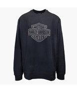 Harley-Davidson Men&#39;s Black L/S Pullover Sweatshirt (S02) - £27.64 GBP