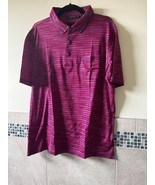BUGATCHI Red Blue Stripe Fine Cotton Polo Shirt SZ XXL NWOT - $1,086.62 MXN