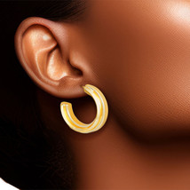 Hoop 14K Gold Small Solid Metal Earrings for Women - $693.77 MXN