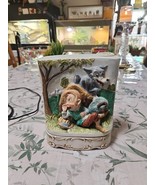 Vtg Fred Lammert The Shepherd&#39;s Boy Ceramic Empty Decanter Music Box Cri... - $31.68 CAD