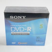 Sony Handycam DVD-R 30 Min 1.4GB Single Sided Discs (5 Pack) - £29.70 GBP