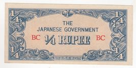 Burma, 1/4 Rupee, Japanese Government Military Issue, 1942, UNC - $11.23