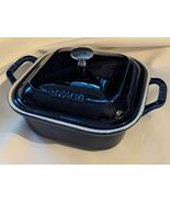 Staub Ceramic Square Covered Baking Dish Dark Blue 9 X 9 In Microwave Ov... - $1,871.18 MXN