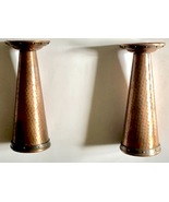 1920s Arts and Crafts Hammered Copper and Brass Pair of Candlesticks 9.5... - $999.95