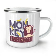 Monkey Business Funny NEW Enamel Tea Mug 10 oz | Wellcoda - £20.48 GBP