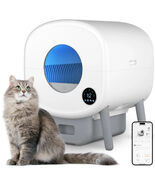 Auto Self-Cleaning Cat Litter Box 76L w/App Control Multi-Cat Safety Sen... - $3,238.91 MXN