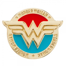 DC Comics Wonder Woman Colored Metal WW Logo Lapel Pin with Name NEW UNUSED - £9.14 GBP