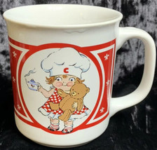 Campbell&#39;s Soup Co. Coffee Mug Tea Cup White Red Teddy Bear 1991 Vintage - £6.87 GBP