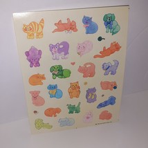 Vintage 80s Hallmark Stickers - Cats &amp; Dogs Puppies &amp; Kittens 2 Sheets 1985 - £5.45 GBP