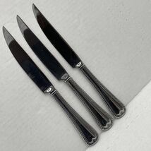 Reed &amp; Barton Wakefield Steak Knife Lot of 3 Knives 9.5" 18/10 Stainless - $5.04