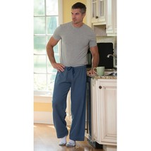 Hammacher Gentlemen&#39;s Genuine Turkish Terry Spa Lounge Pants Slate Blue Medium - £18.67 GBP