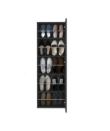 Wall Mounted Shoe Rack With Mirror Chimg, Bedroom, Black - €295,16 EUR