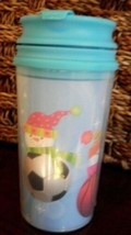 New Blue Snowman Sport Travel Cup Mug 6.25&quot; Tall - $7.69