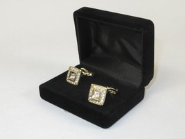 Men J.Valintin Cufflinks by Vitorofolo for French Cuff Shirt V39-63 Gold Diamond image 3