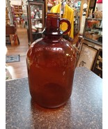 Vintage Gallon Glass Bottle Brown Drinking Water Jar Jug Canteen Brew Co... - $24.74