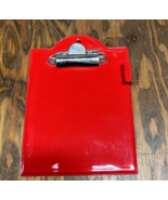 Vintage small red vinyl plastic cover clipboard - $19.75