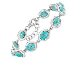 Ross-Simons Turquoise Bracelet in Sterling Silver. 8 inches - £348.72 GBP