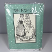 Folkware SEWING Pattern 123 Austrian Dirndls Dress New And Uncut - $14.84