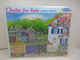 WHITE MOUNTAIN 1000 Piece QUILTS FOR SALE Jigsaw PUZZLE #239S Flowers CO... - $49.99