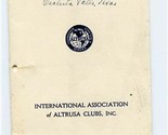 1939 Model Constitution &amp; By Laws International Association of Altrusa C... - $27.72