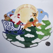 Lenox Rudolph The Red Nosed Reindeer Embossed Cookies For Santa Plate Sleigh - £14.82 GBP