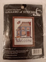 Bucilla Gallery Of Stitches 33068 Welcome 5&quot; X 7&quot; Counted Cross Stitch Kit New - £11.78 GBP