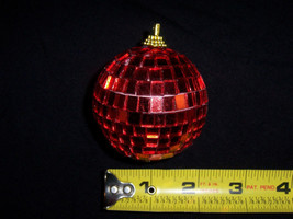 2 pcs 2&quot; RED DISCO BALLS glass mirror party favor car hanging wedding  C... - $6.43