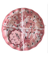 Samba Pink Flamingo 10.5&quot; Melamine Dinner Plate Set of 4 Scalloped Edge ... - £35.36 GBP
