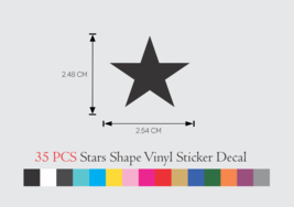 35 PCS Stars Shape Vinyl Decal Sticker 1inch set - £9.73 GBP+