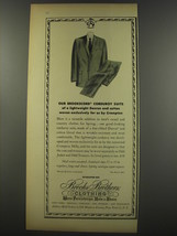 1956 Brooks Brothers Clothing Ad - Our Brookscord Corduroy Suits - $18.49