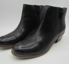 Cole Haan Womens Abbot Ankle Boot Sz 8.5 Black Leather Bootie Minimalist... - $9.00
