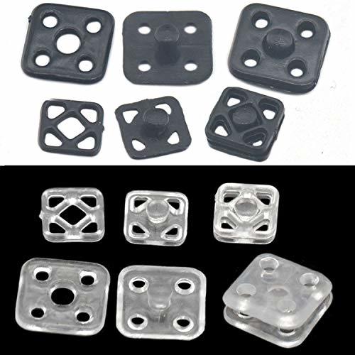 Bluemoona 60 Sets - 7mm Plastic Poppers Press Studs Sew On Fastener Button Snaps