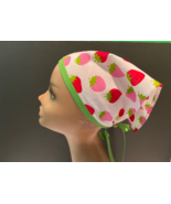 Kerchief &quot;Strawberries&quot; Contrast Trim/Ties, Vintage Look, Camping, Beach... - $277.99 MXN