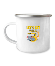 12 oz Camper Mug Coffee Funny let&#39;s get wild i&#39;m 3  - £15.71 GBP