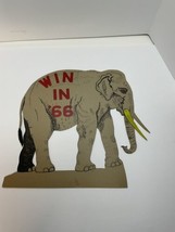 Vintage 1966 Cardboard Republican  Sign Thats Says Win in 66&#39; - £31.28 GBP