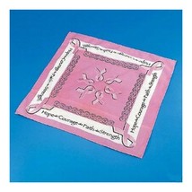 (12) Pink Ribbon Cure ~ Breast Cancer Awareness Cotton Bandannas ~ Bandana Scarf - £18.26 GBP