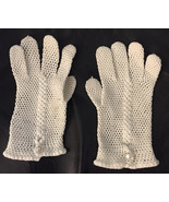 NEW Vintage NEVER WORN Mid Century 1950s White Stretch Nylon Crochet Pea... - $949.88 MXN