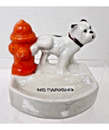 Old Japan Dog w Leg Lifted on Fire Hydrant No Parking Match Holder & Striker - £23.19 GBP