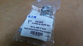 (NEW) EATON DS26FK CLASS R FUSE KIT / 60A 600VAC MAX HVY DTY &amp; DBL THROW... - £9.87 GBP