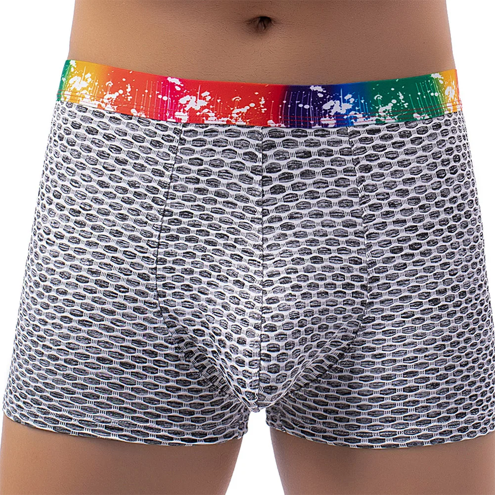 Sporting Men Trunks Breathable U-shaped Comfy Shorts Honeycomb Mesh Underwear Bu - £23.84 GBP