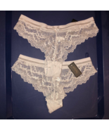 Lot of 2 NWT Frederick&#39;s of Hollywood Womens Small Caroline White Cheeky... - $14.88 CAD